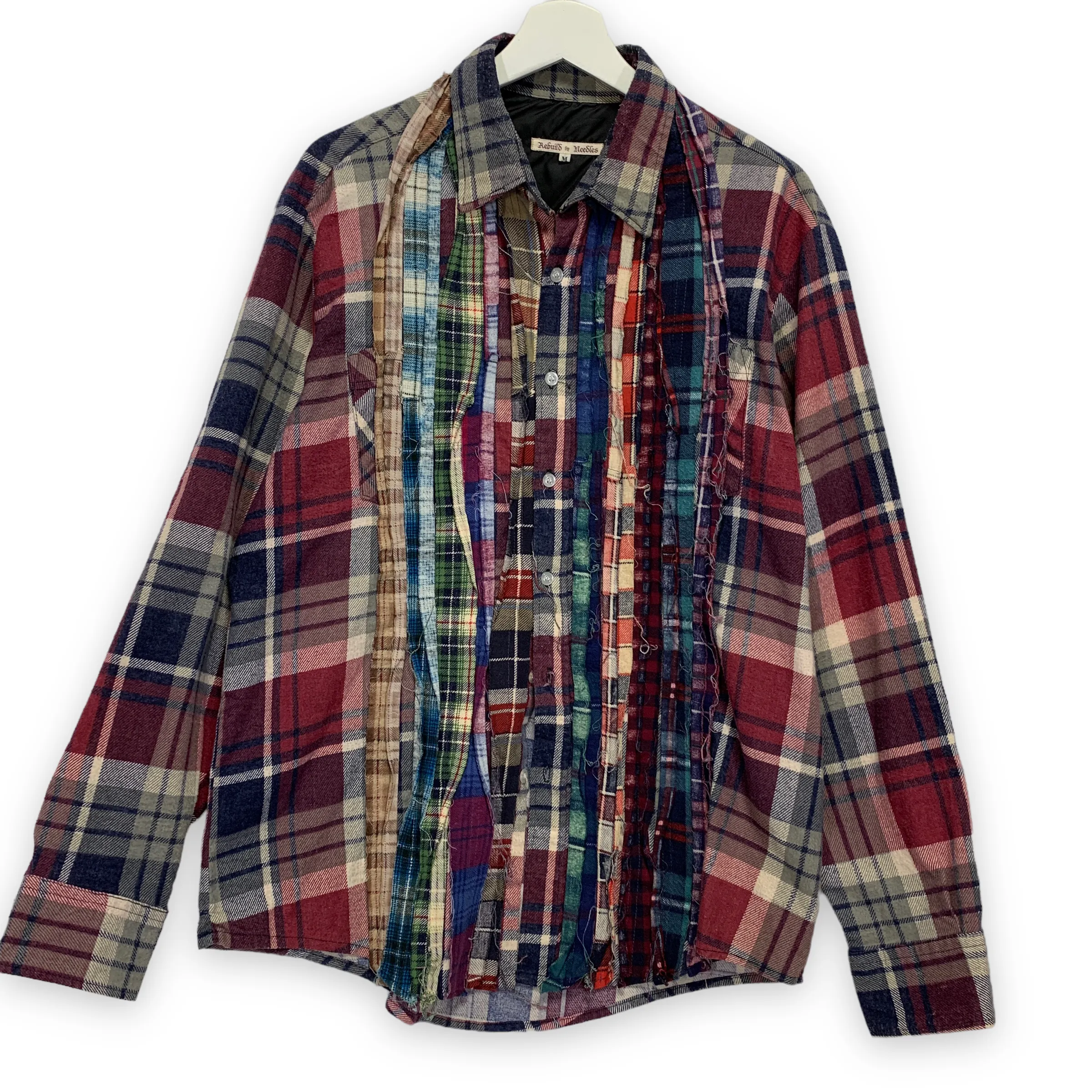 [M] Needles Rebuild Ribbon Cut Flannel Shirt