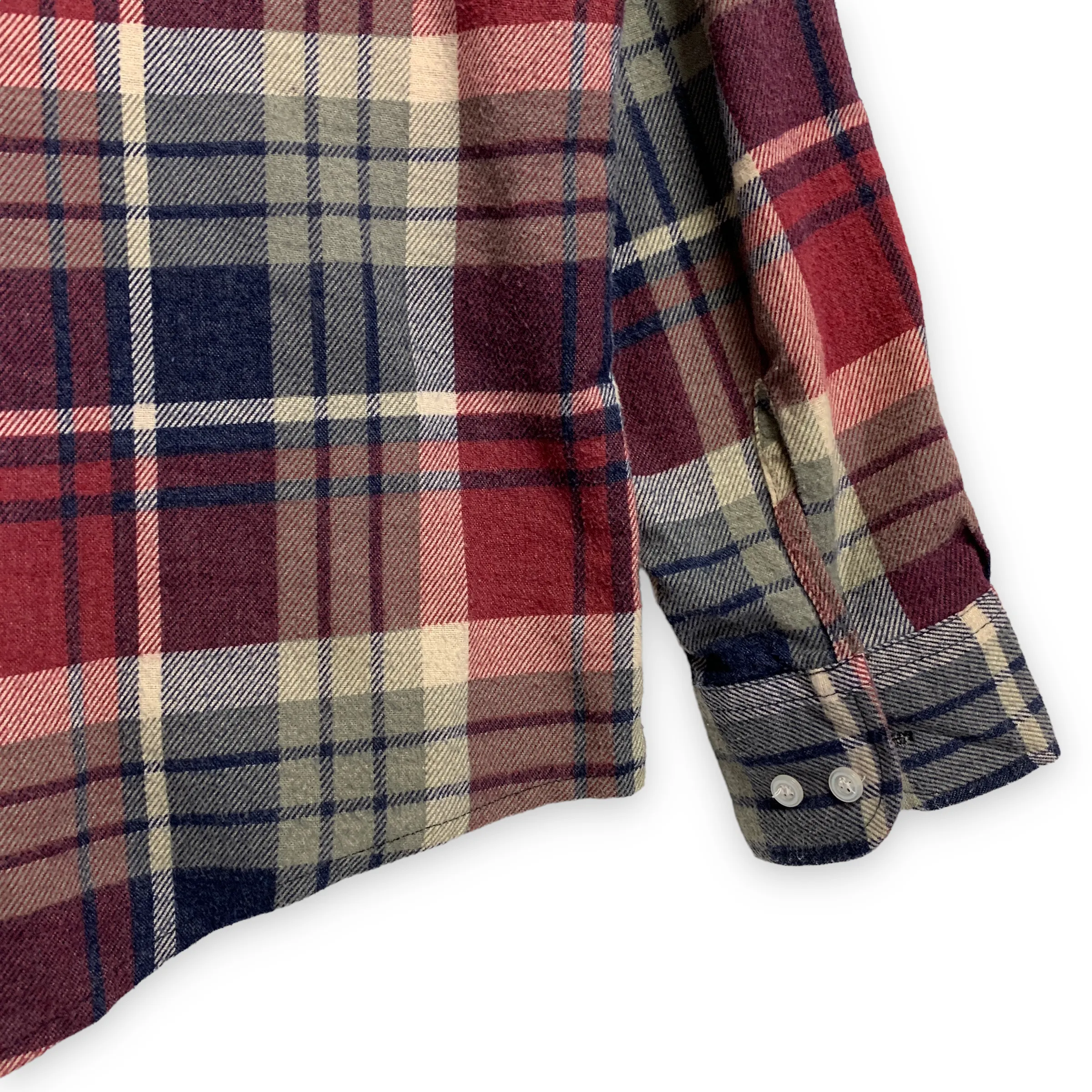 [M] Needles Rebuild Ribbon Cut Flannel Shirt