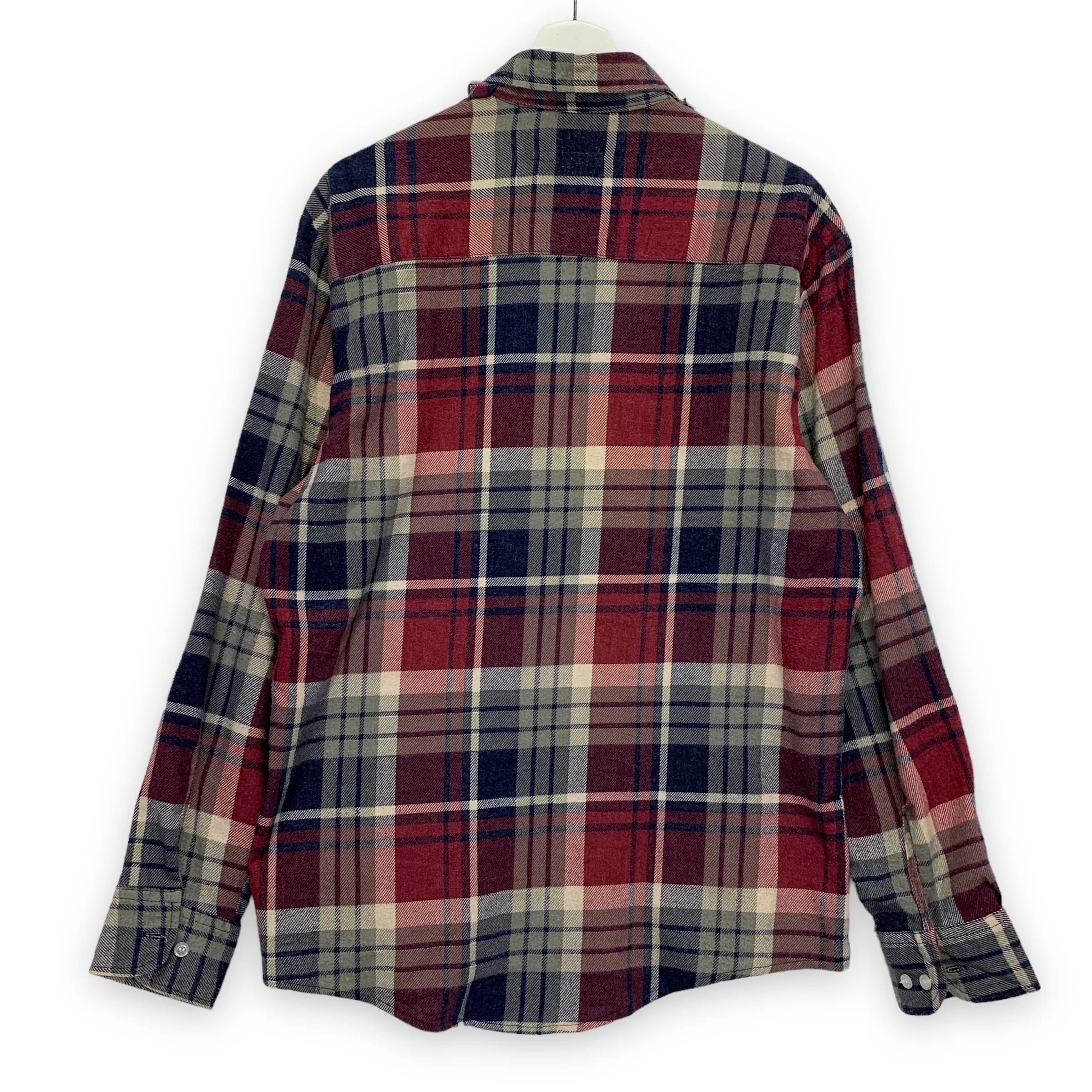[M] Needles Rebuild Ribbon Cut Flannel Shirt