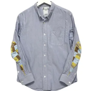 [M] Visvim Albacore Patchwork Giza Oxford L/S Shirt Blue