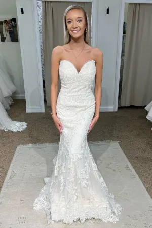 Marlowe | White Sweetheart Mermaid Long Lace Wedding Dress