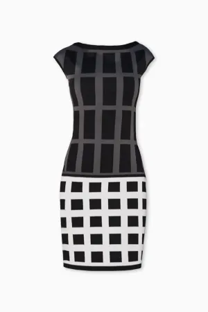 Maxine - Geometric Jacquard Dress