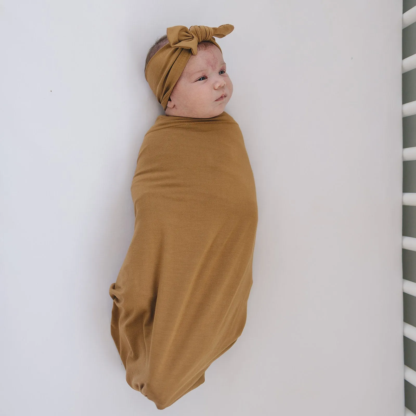 Mustard Bamboo Hat or Head Wrap Set
