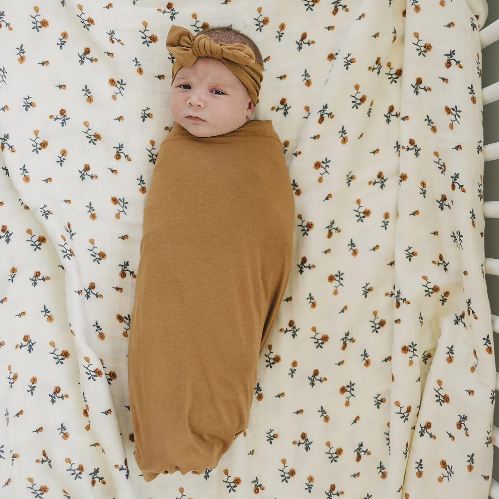 Mustard Bamboo Hat or Head Wrap Set