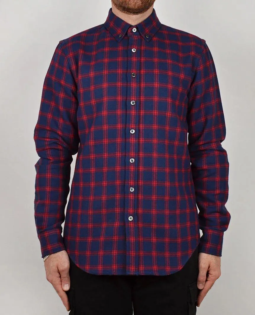 Navy Double-Sided Check Flannel