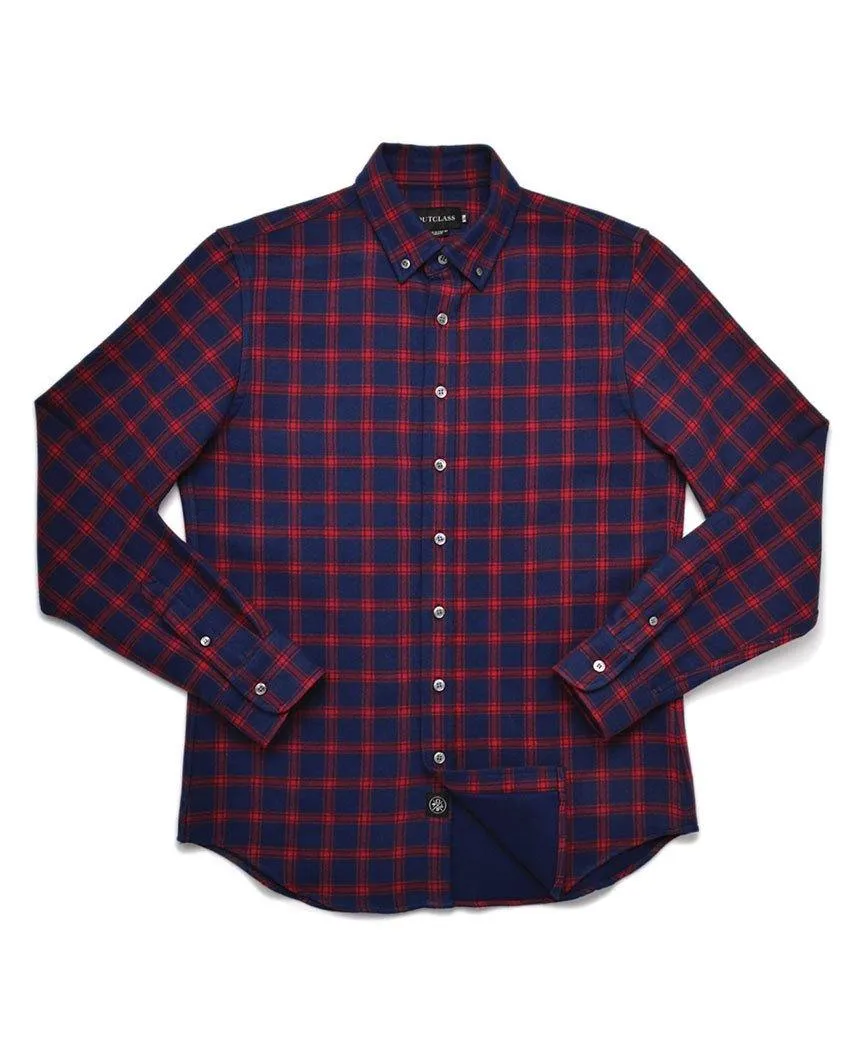 Navy Double-Sided Check Flannel