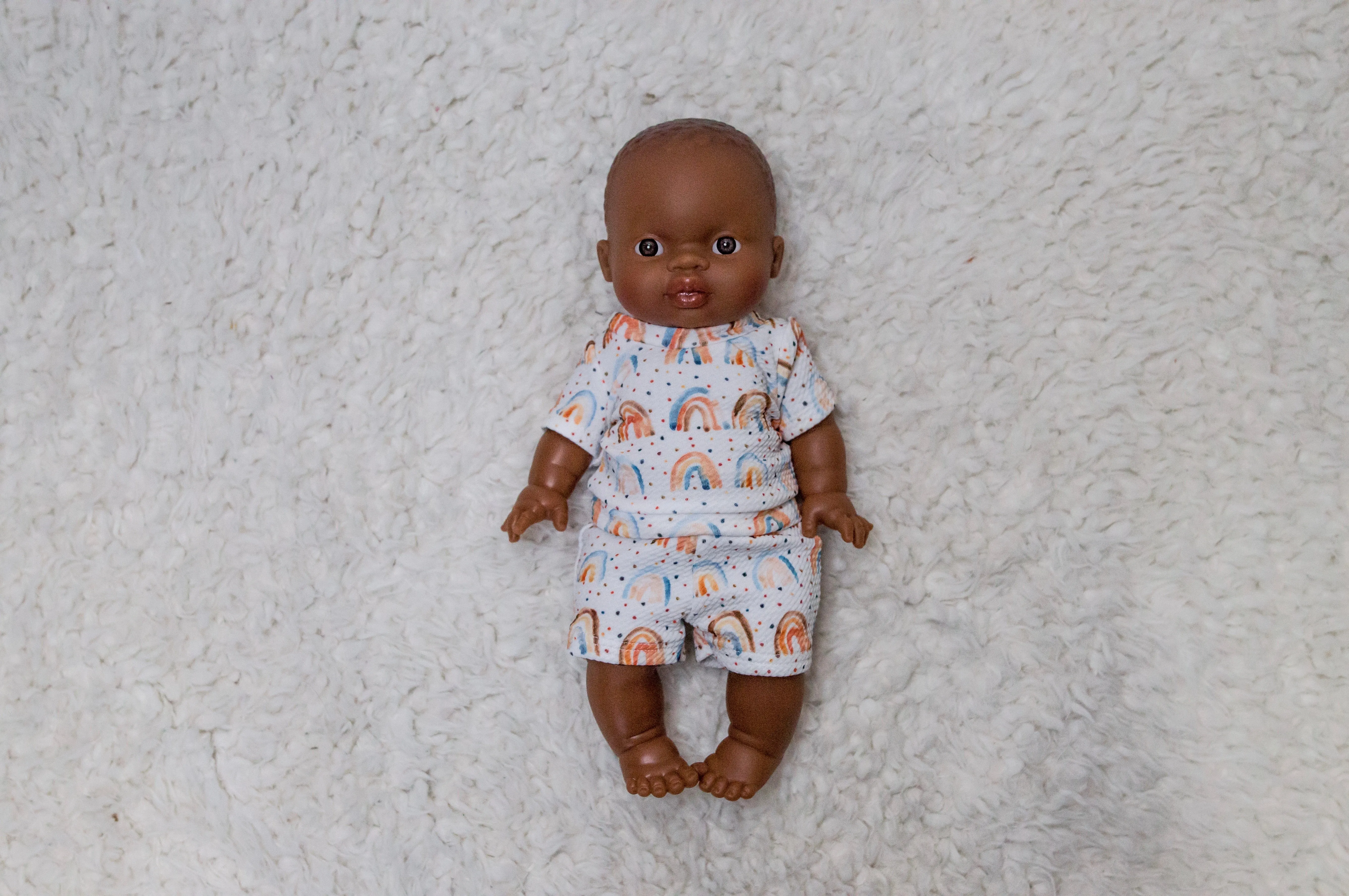 Neutral Rainbow pajama set -  m21