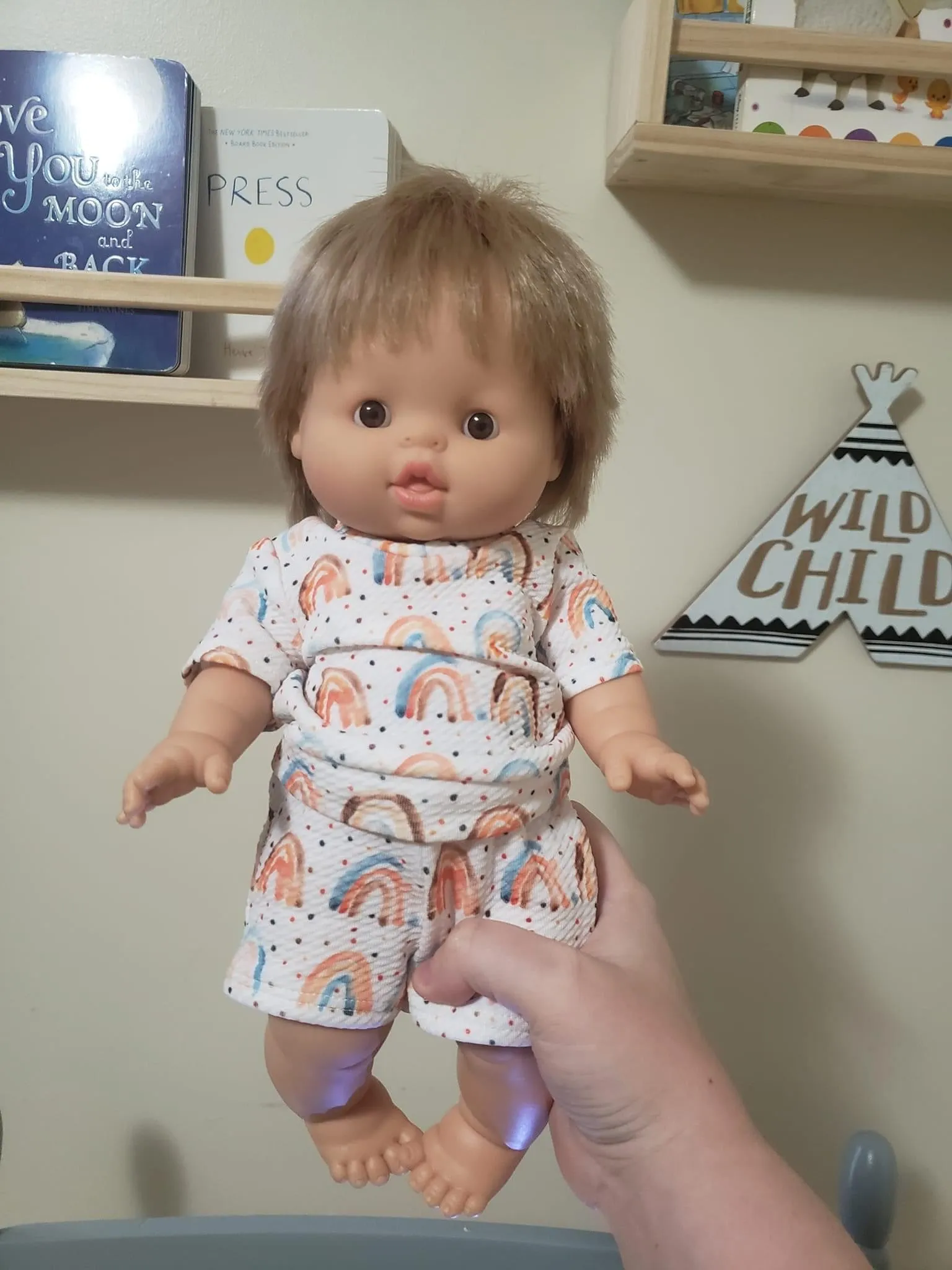 Neutral Rainbow pajama set -  m21