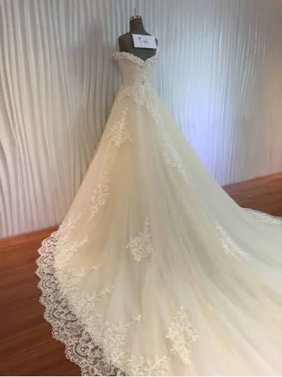 Off-The-Shoulder Princess Wedding Dress