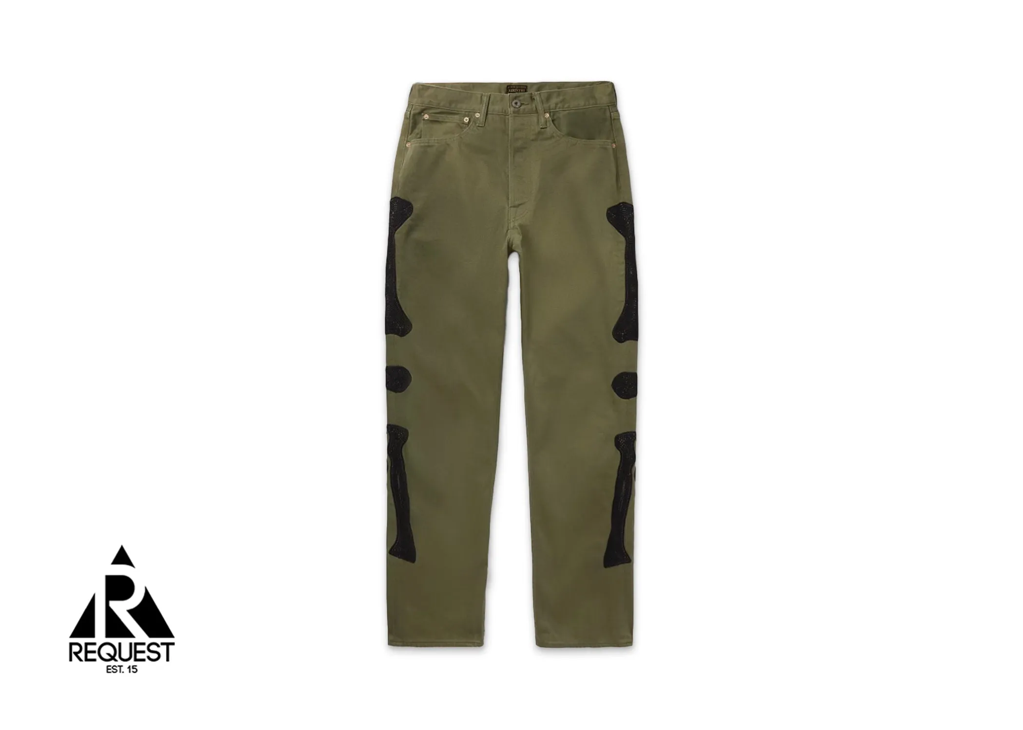 Okagilly 5P Skeleton Denim “Olive”