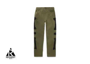 Okagilly 5P Skeleton Denim “Olive”
