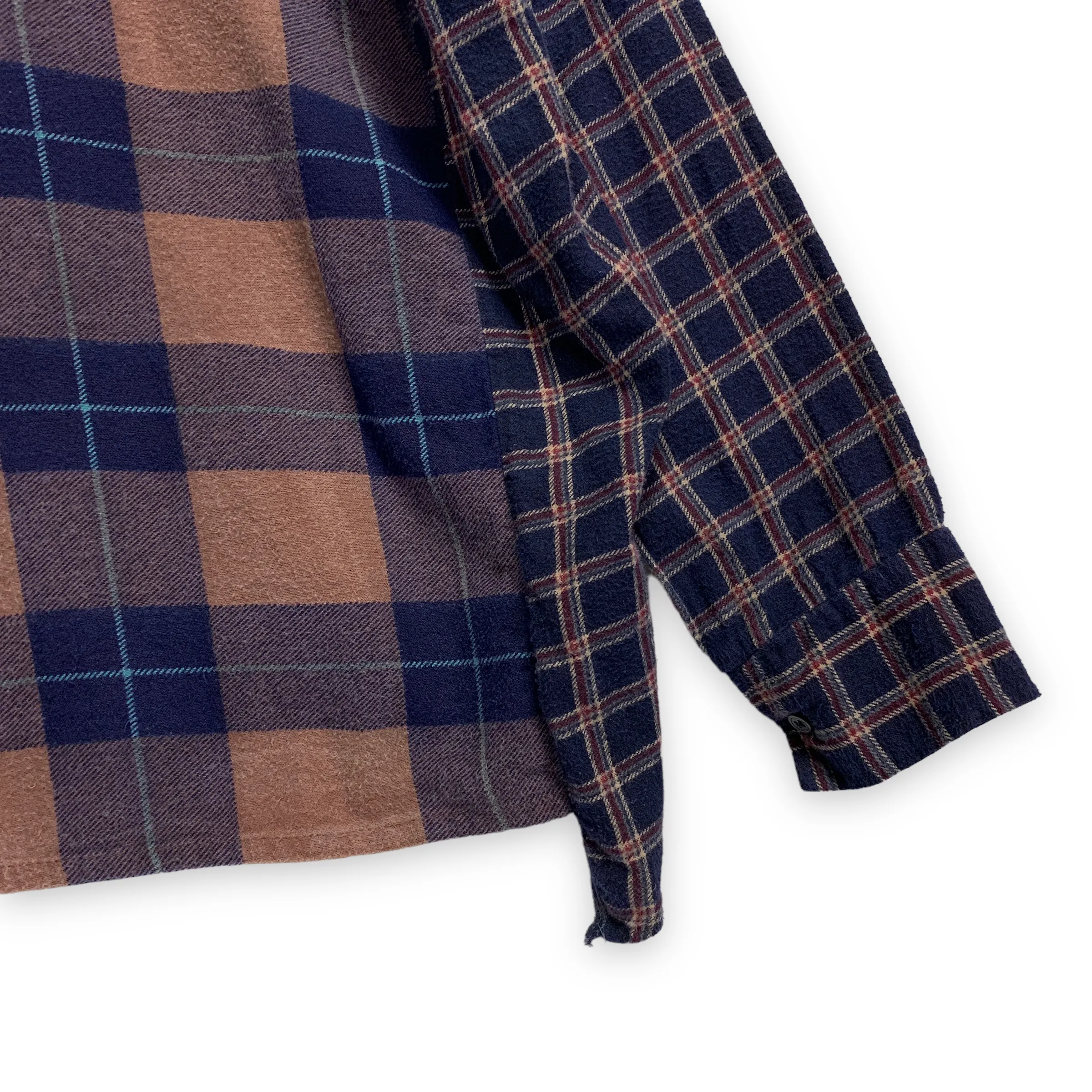[OS] Needles Rebuild Ribbon Cut Oversized Flannel Shirt