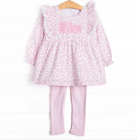 Pink Willow Legging Set, Pink