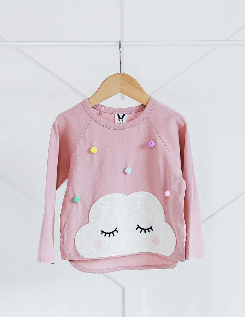 Pom-Pom Cloud Tee Pink