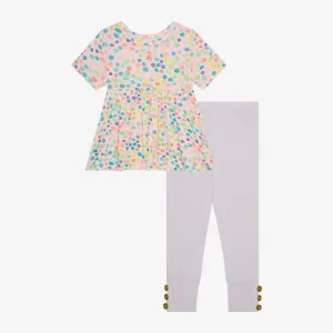 Posh Peanut Estelle S/S Basic Peplum Top & Legging Set