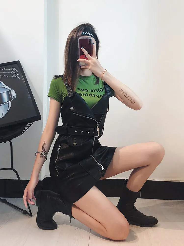 Punk strap dress KF90128
