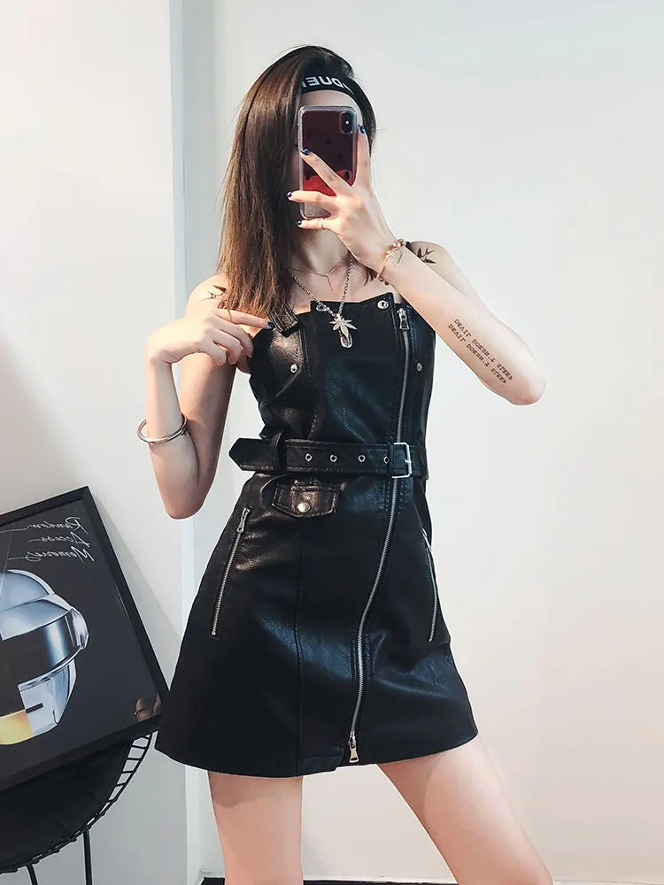 Punk strap dress KF90128