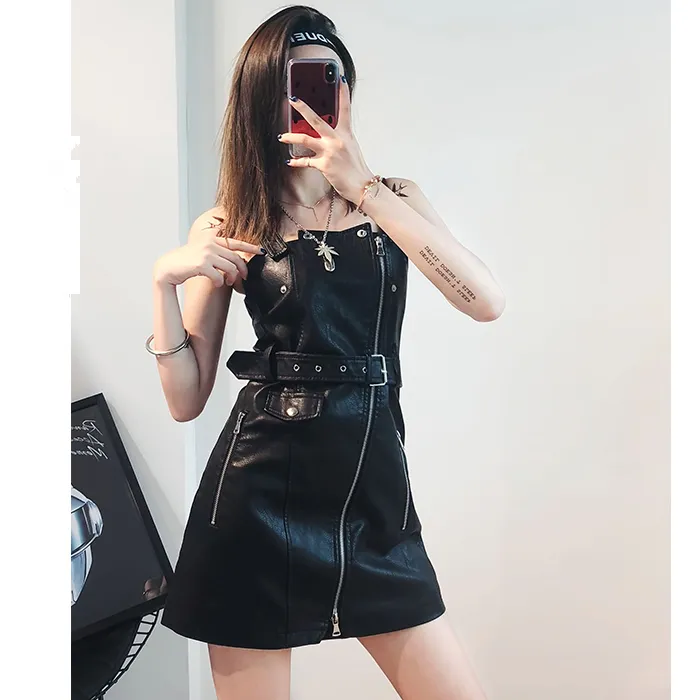 Punk strap dress KF90128