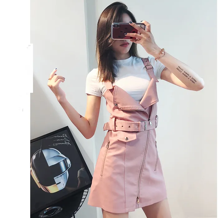 Punk strap dress KF90128