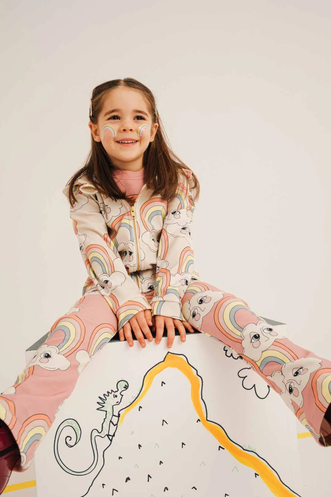 Rainbow Pink Flares - LAST ONE 5-6 years