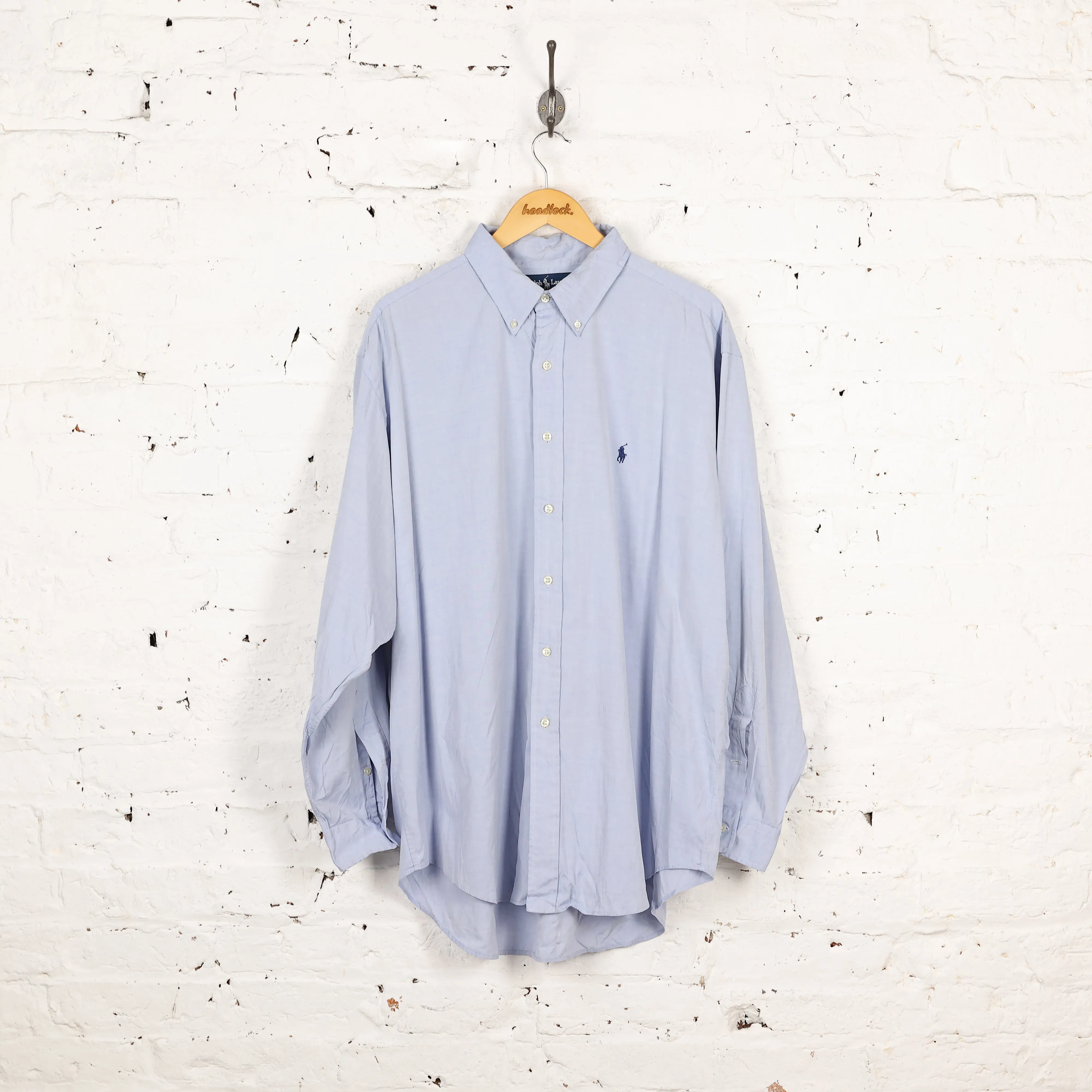 Ralph Lauren Yarmouth Cotton Oxford Shirt - Blue - XL