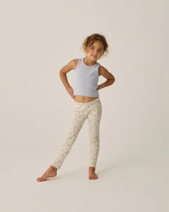 RYLEE   CRU Ribbed Legging Set || Blue Ditsy, Light Blue