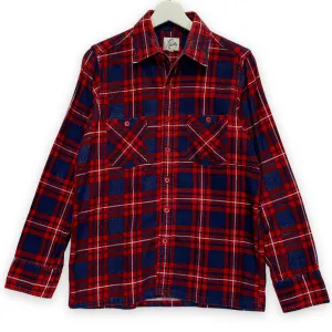 [S] Needles Flannel BD Shirt Navy Red