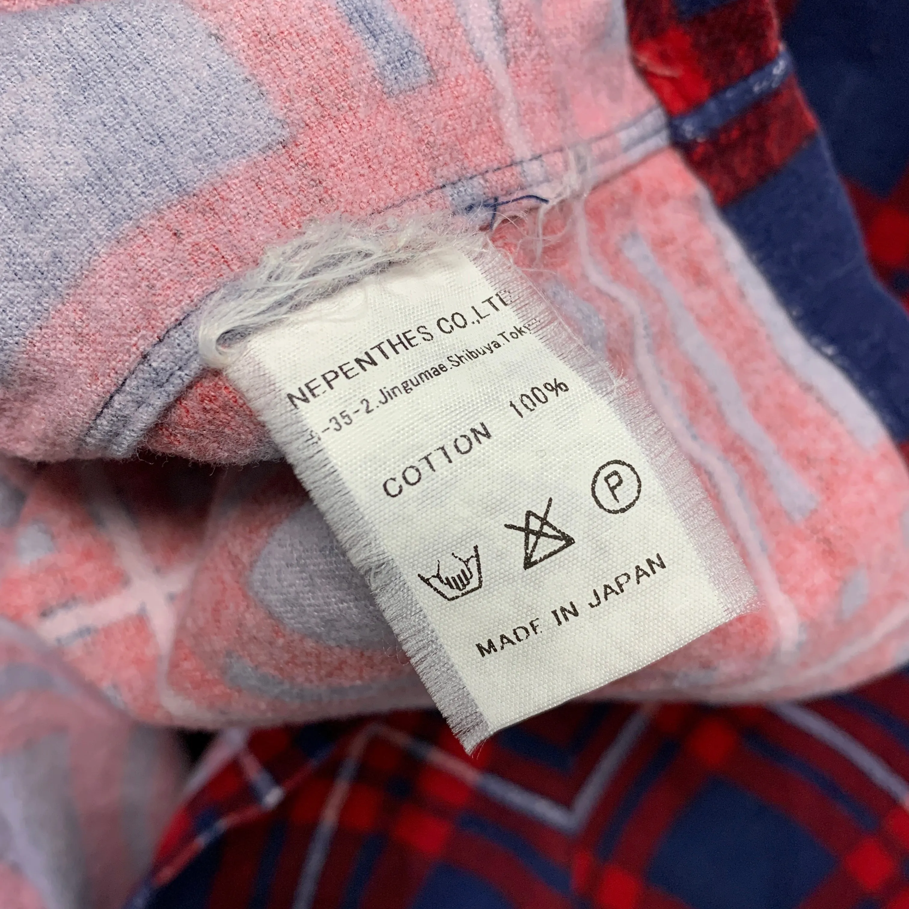 [S] Needles Flannel BD Shirt Navy Red