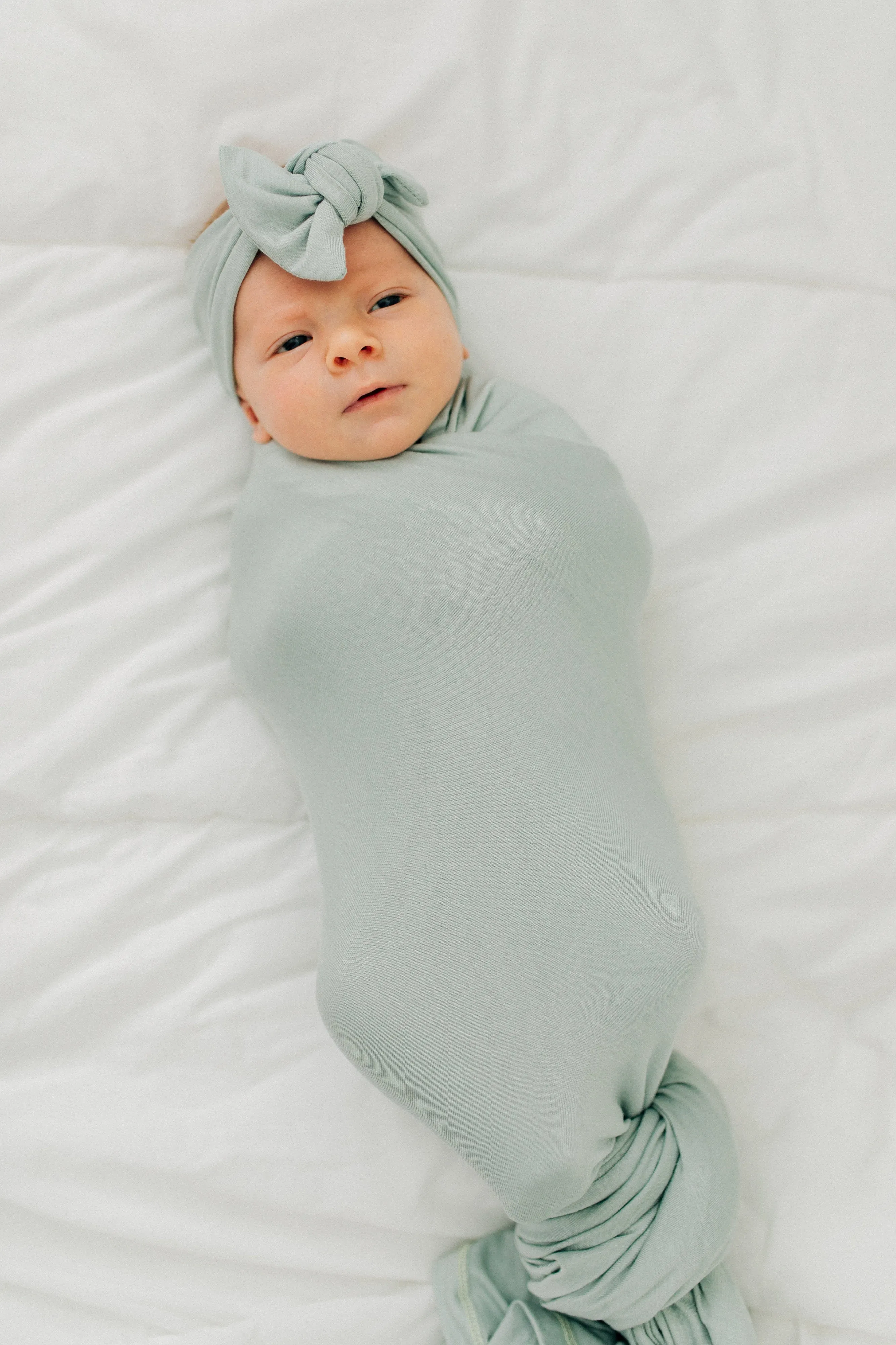 Sage Bamboo Hat or Head Wrap Set