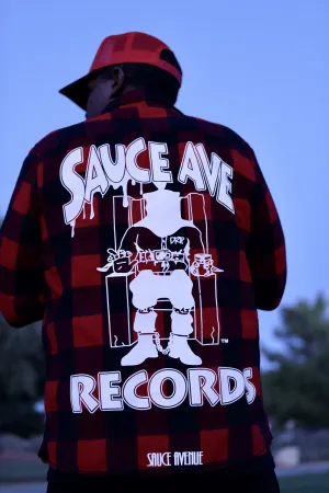 Sauce Ave Records (WH) | Red Flannel Shirt