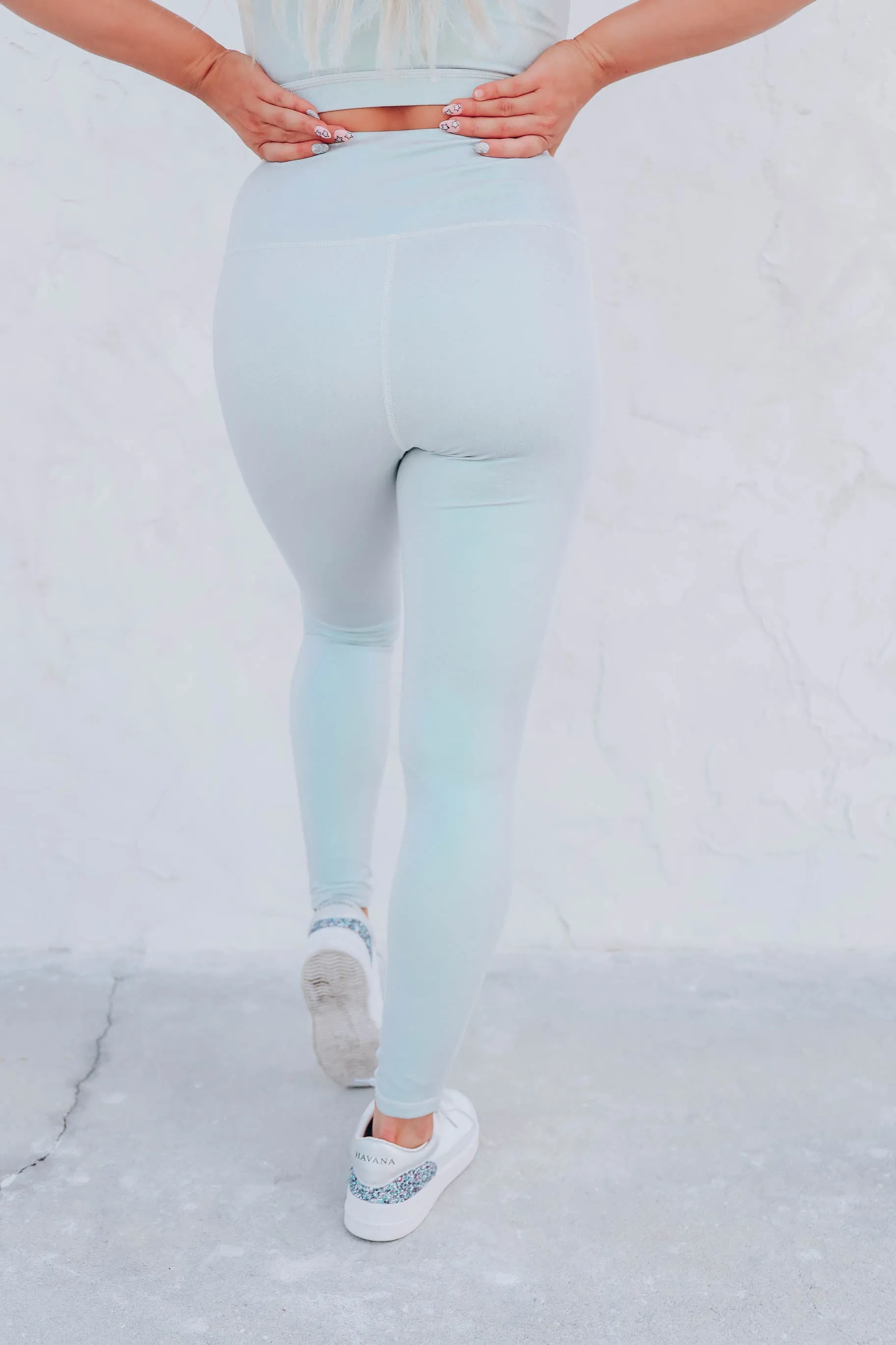 Sculpt Metallic Leggings - Grey- FINAL SALE