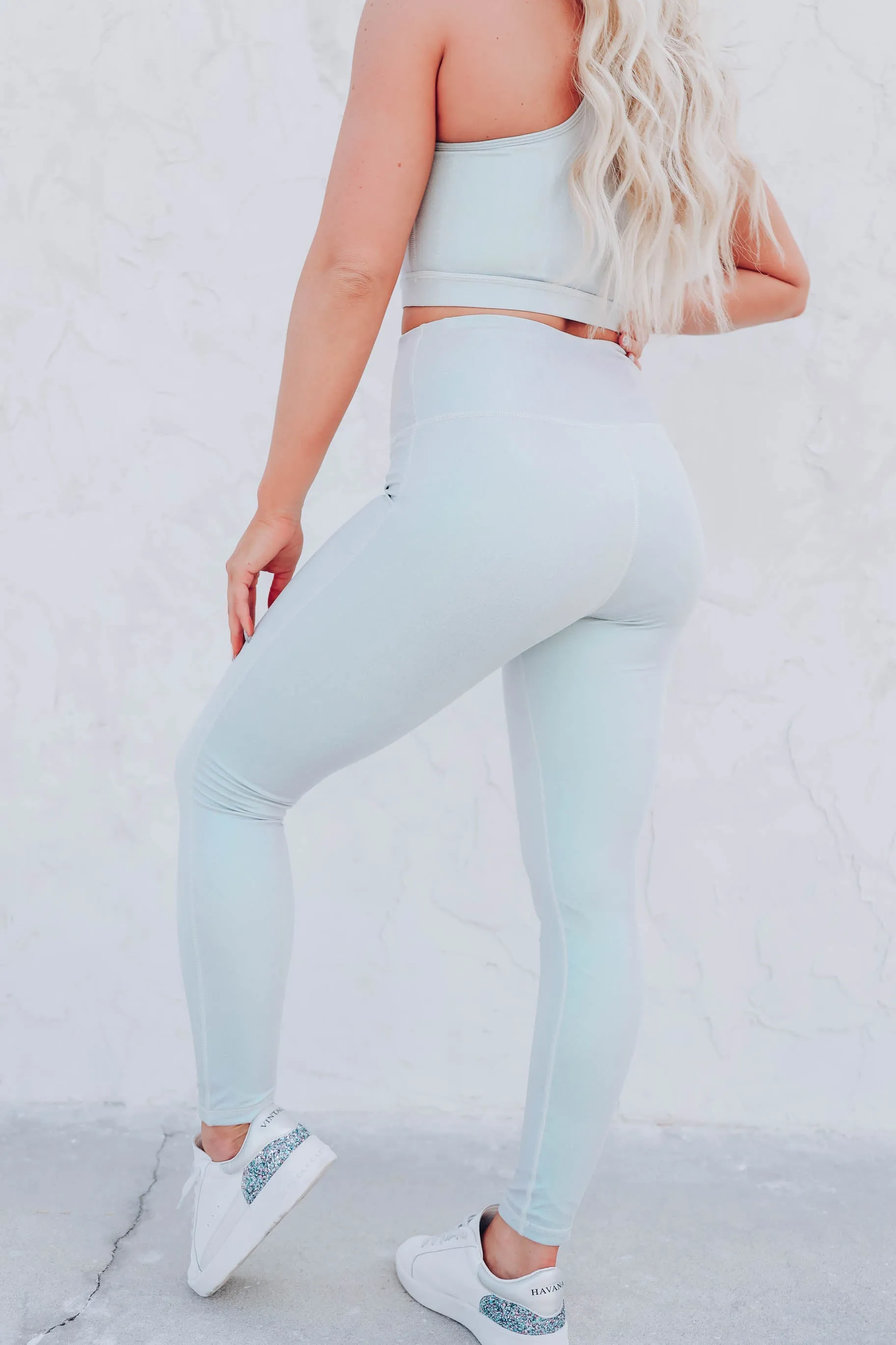Sculpt Metallic Leggings - Grey- FINAL SALE