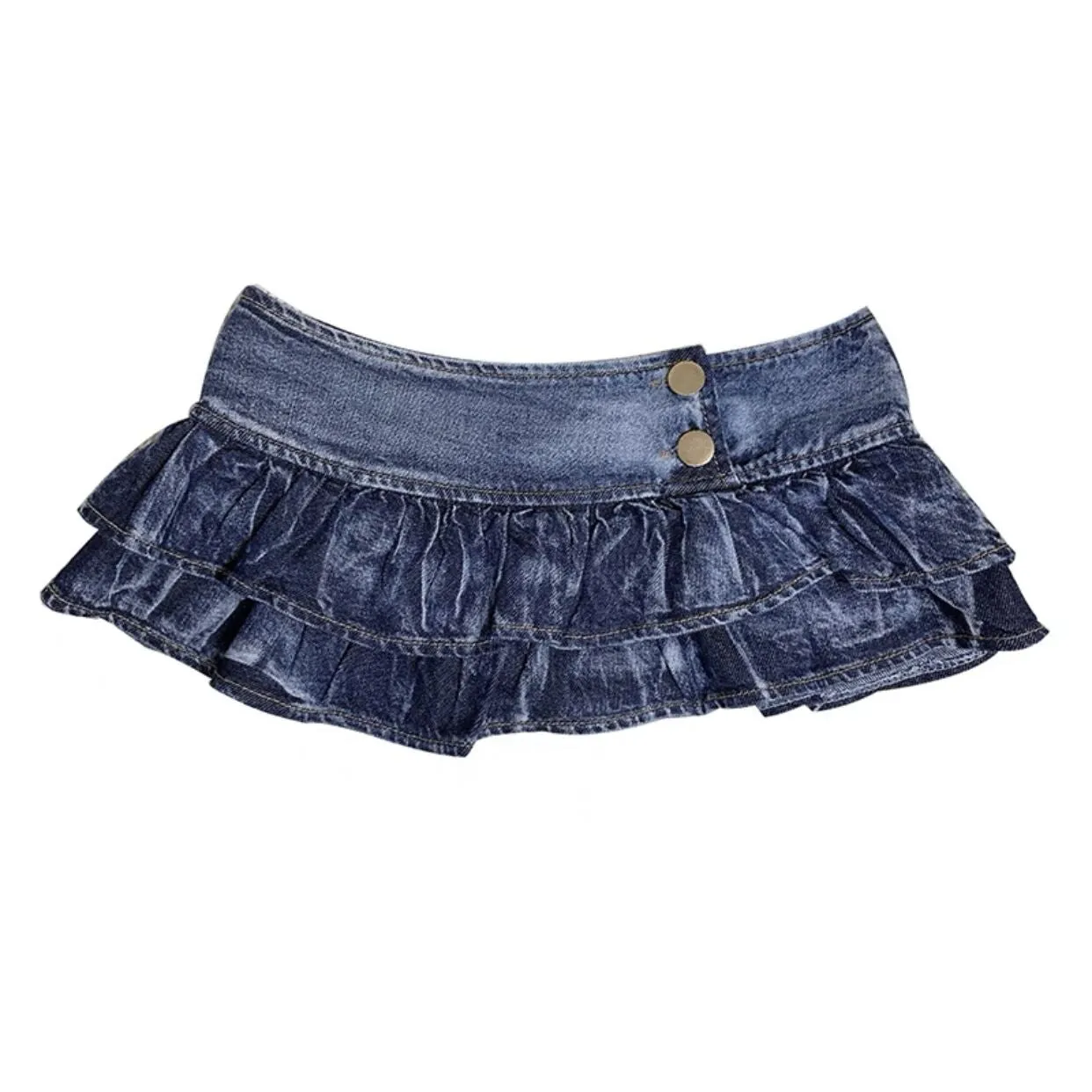 Sexy pleated denim skirt YC2024