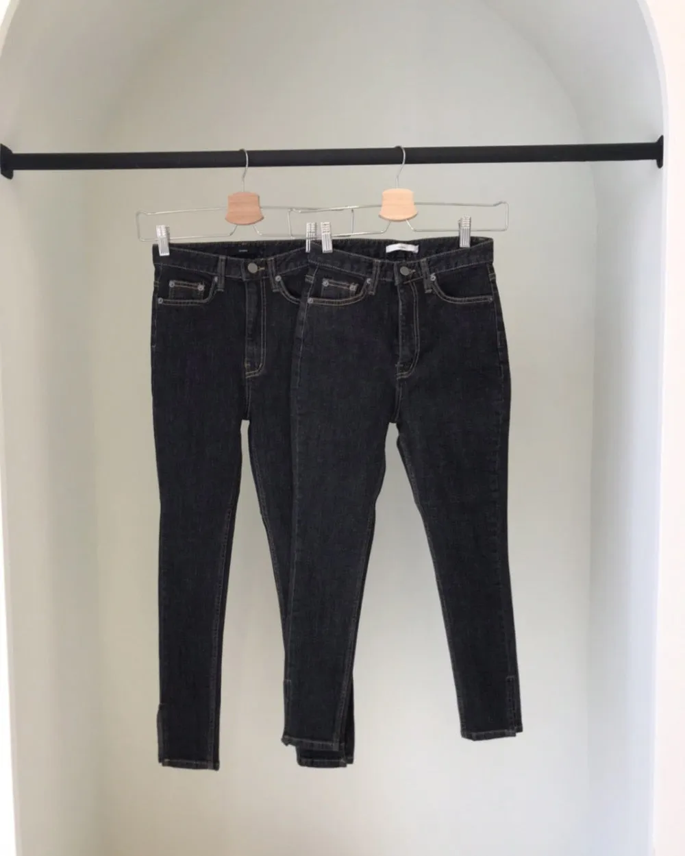 SHIJIA High Waist Skinny Jeans For Woman Elastic Casual Ankle-length Split Denim Pencil Jean Black Trousers Autumn 2021 Bottoms