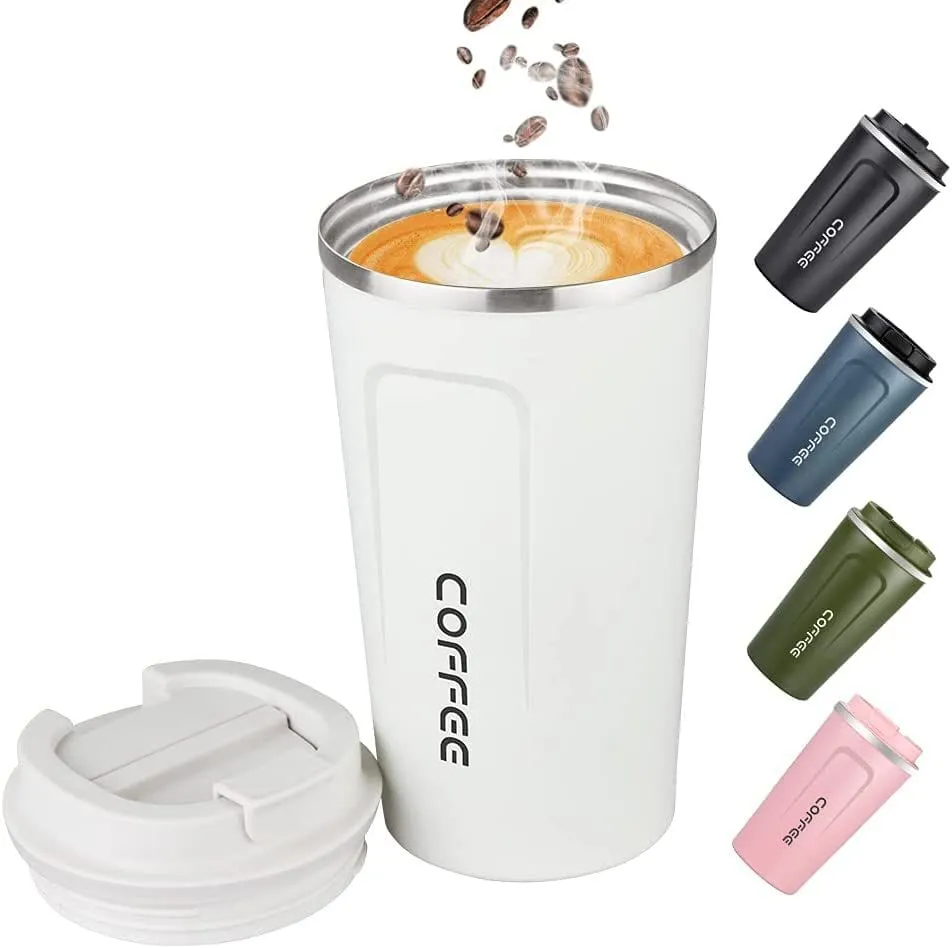 Sitarun Travel Coffee Mug Stainless Steel Double Wall 500ML