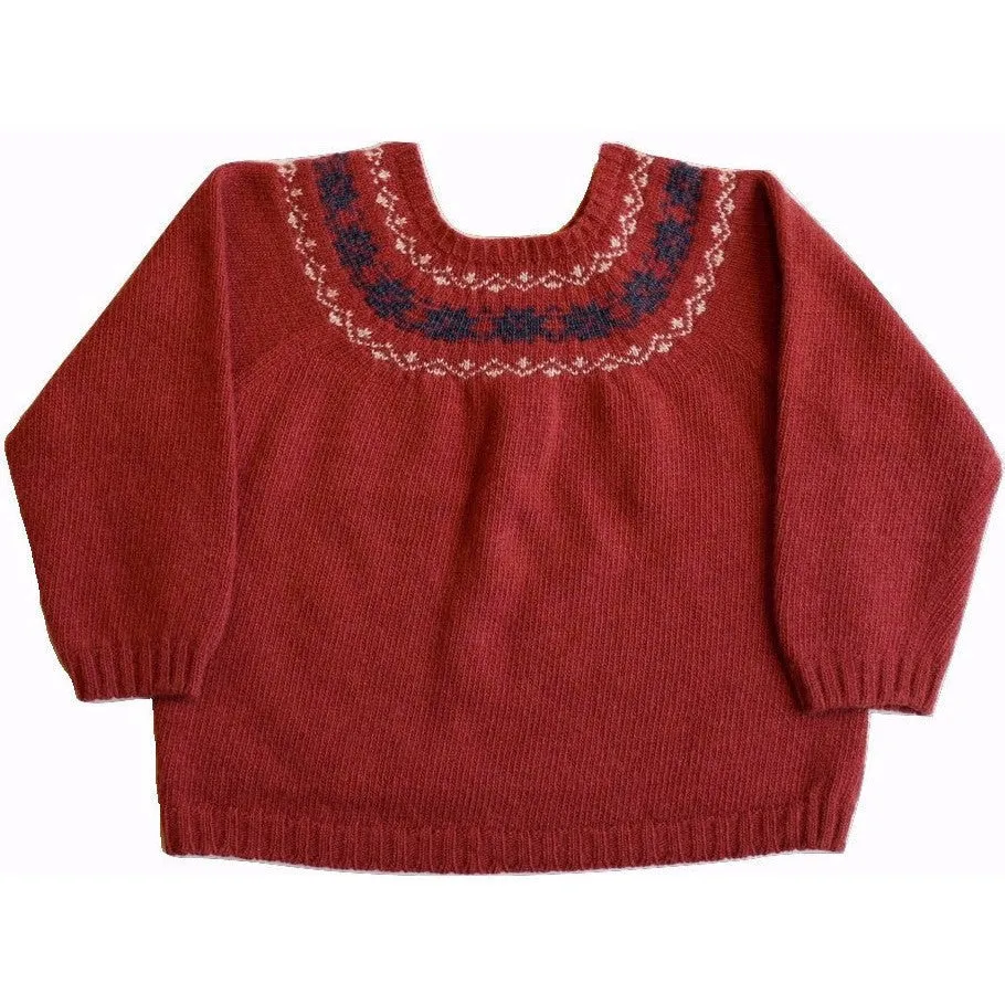 Snowflake Burgundy Sweater