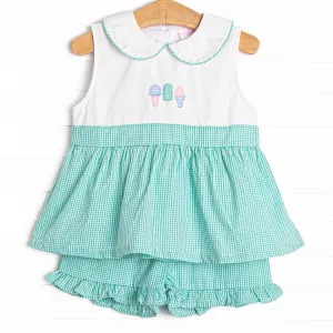 Soft Serve Sweets Applique Short Set, Mint