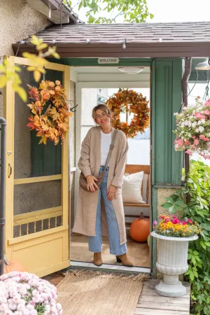 Sweater Weather Long Cardigan in Light Brown