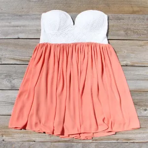 Sweetheart & Mint Dress in Peach