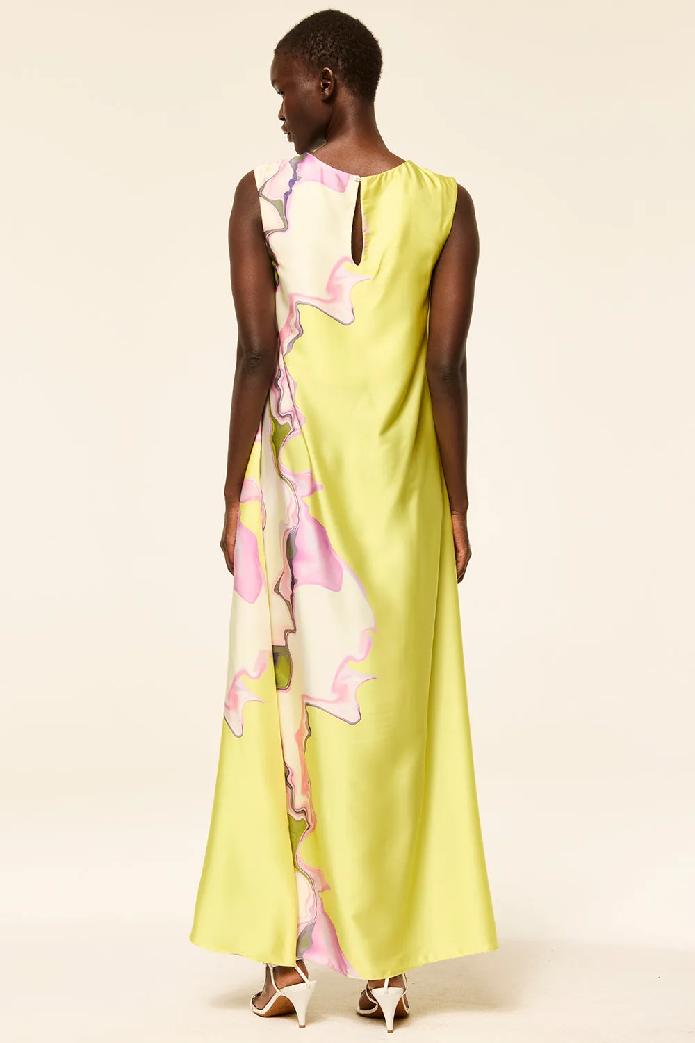 Sylvie Dress in Marble Flora