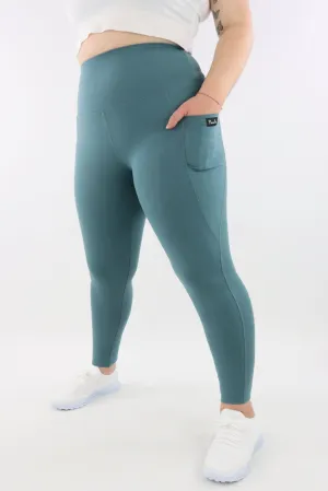 Teal - Hybrid 2.0 - Leg Pockets - Full Leggings