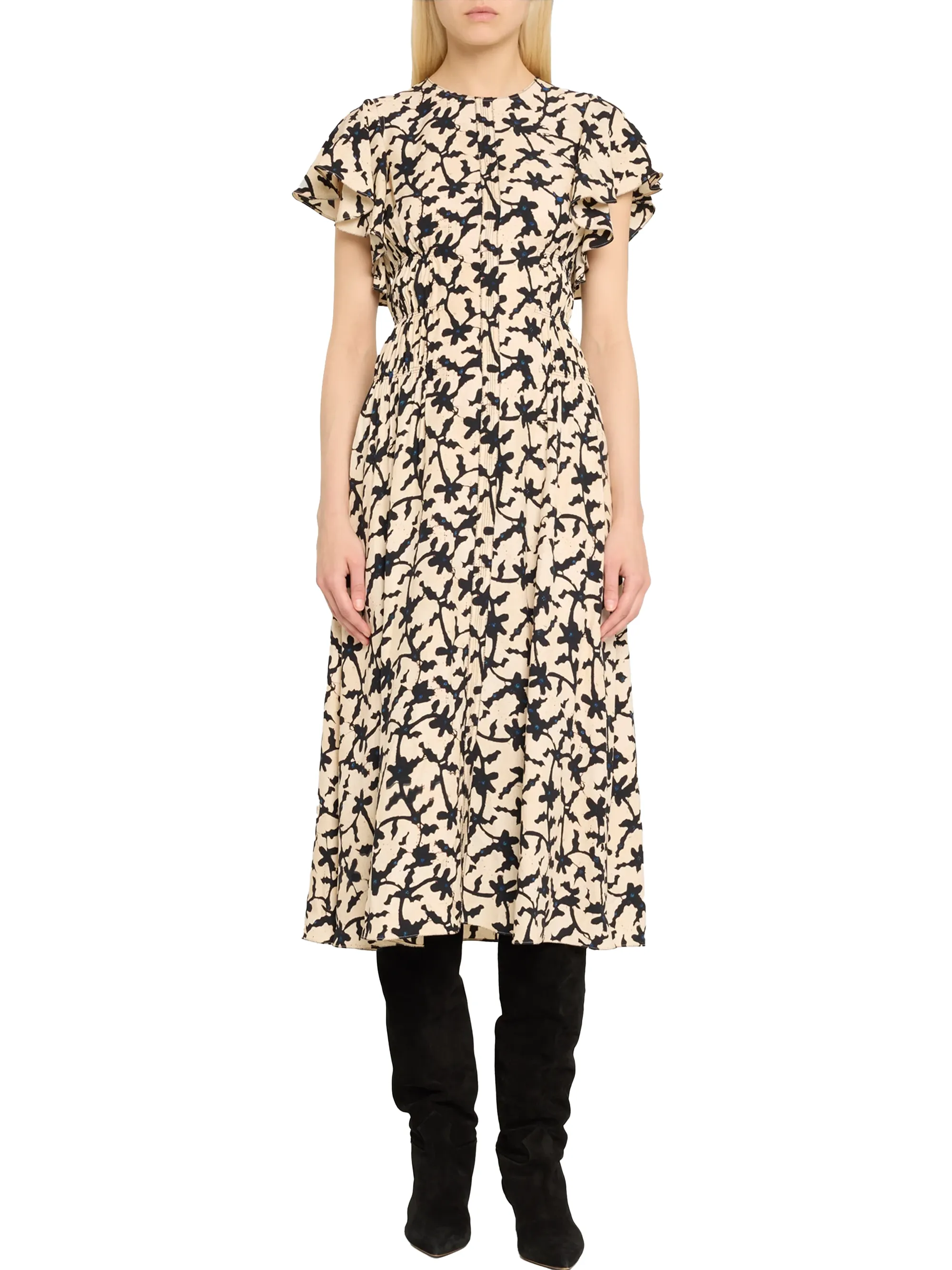 Ulla Johnson Anais Printed A-Line Midi Dress