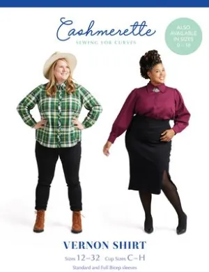 Vernon Shirt Pattern, sizes 12-32 by Cashmerette