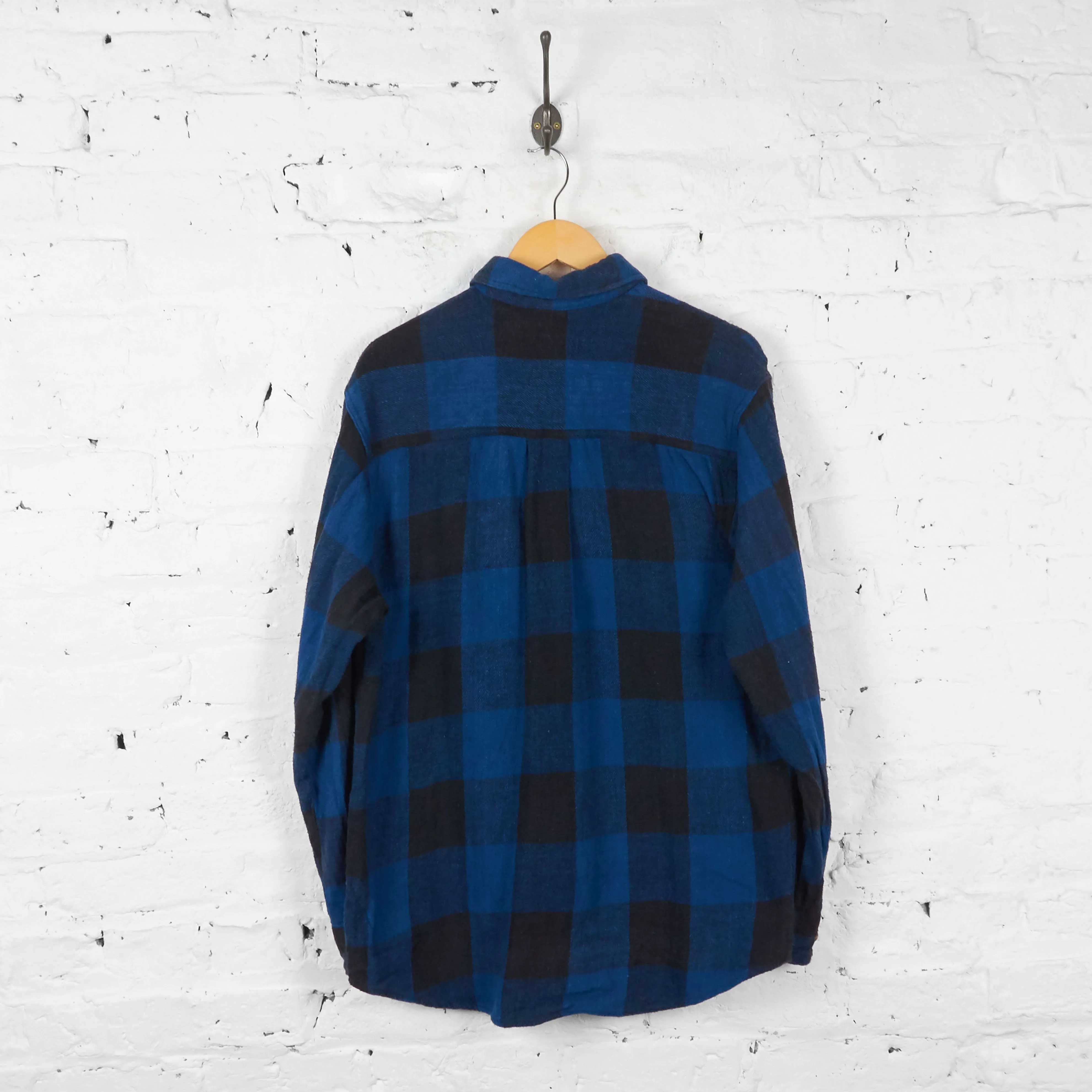 Vintage Flannel Shirt - Blue/Black - M