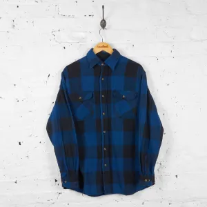 Vintage Flannel Shirt - Blue/Black - M
