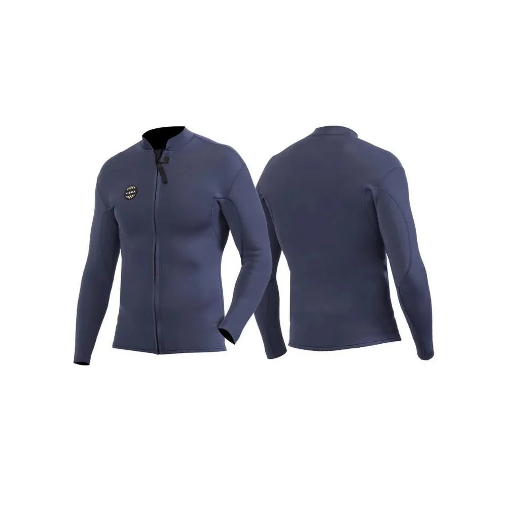 VISSLA SOLID SETS 2MM FRONT ZIP JACKET DARK SLATE