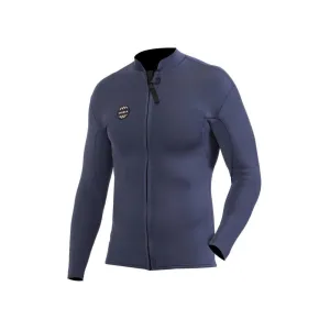 VISSLA SOLID SETS 2MM FRONT ZIP JACKET DARK SLATE
