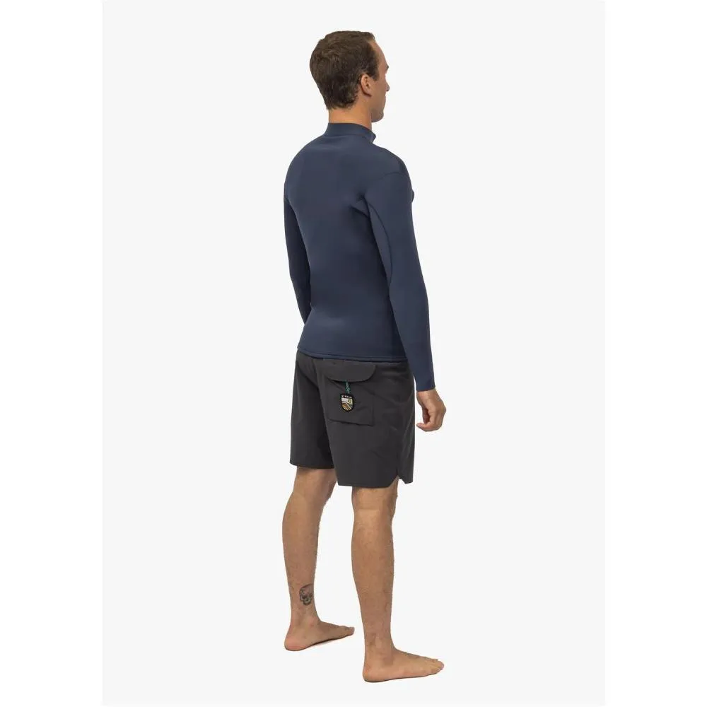 VISSLA SOLID SETS 2MM FRONT ZIP JACKET DARK SLATE