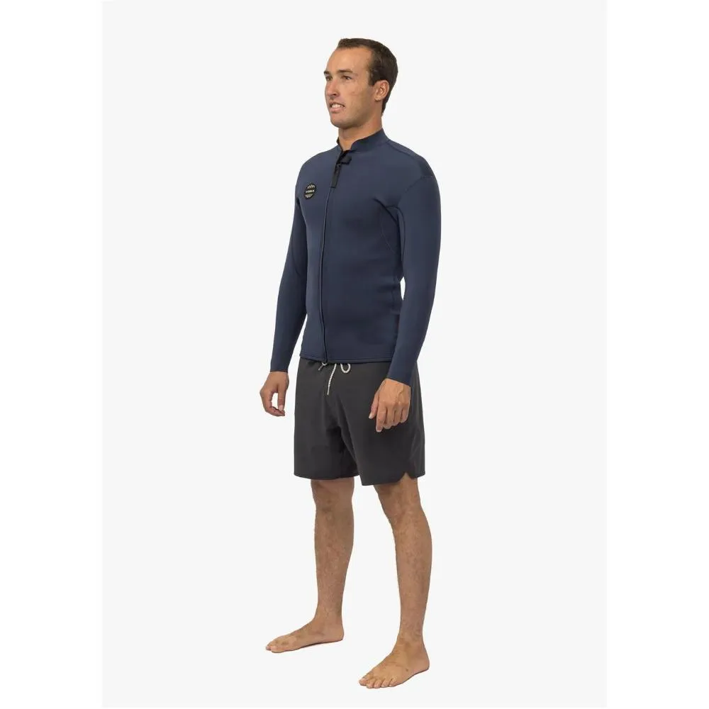 VISSLA SOLID SETS 2MM FRONT ZIP JACKET DARK SLATE