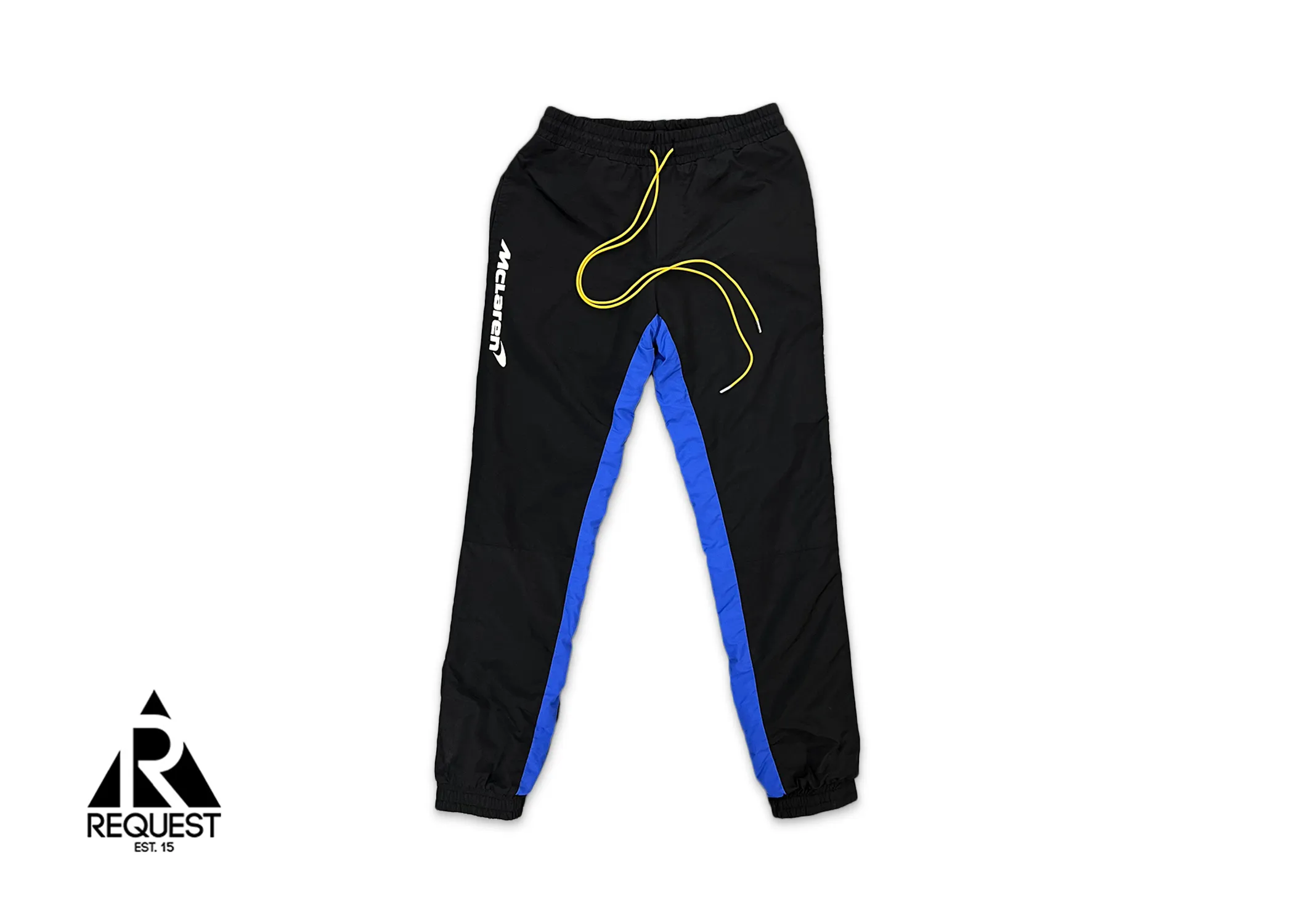x Mclaren Logo Print Track Pants "Black/Blue"